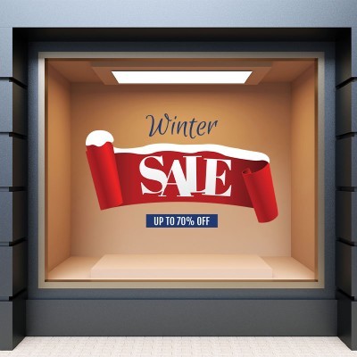 Houseart Winter Sale up to 70%, Εκπτωτικά, Αυτοκόλλητα βιτρίνας, 50 x 29 εκ.